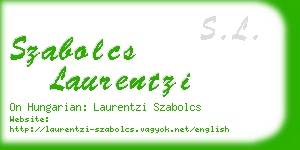 szabolcs laurentzi business card